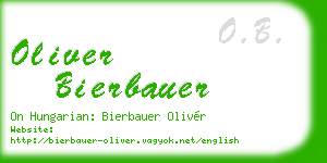 oliver bierbauer business card